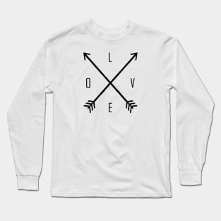 love arrow black Long Sleeve T-Shirt